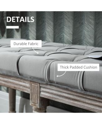 Accent Bench Tufted Upholste Fabric Ottoman for Living Room, Bedroom