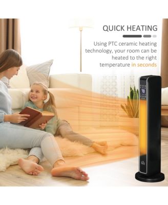 Oscillating Ceramic Space Heater w/ Remote Control,