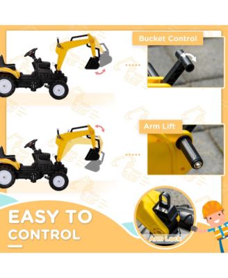 Kid's Ride-On Toy, Pedal Digger Construction Car,