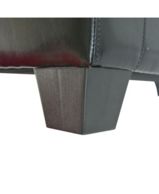 Modern Ottoman Bench Seat Faux Leather Sofa Shoe Storage Footrest