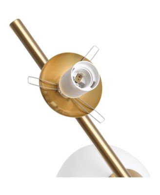 Modern Floor Lamp with 2 Globe Lamp Shade Reading Sding Light