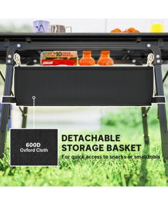 3ft Camping Table, Adjustable Height Small Folding Table,