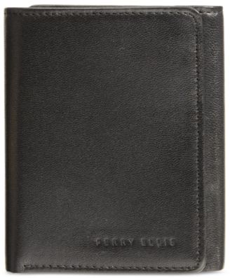 Perry Ellis Portfolio Men's Leather Michigan Slim Ombre Trifold Wallet ...