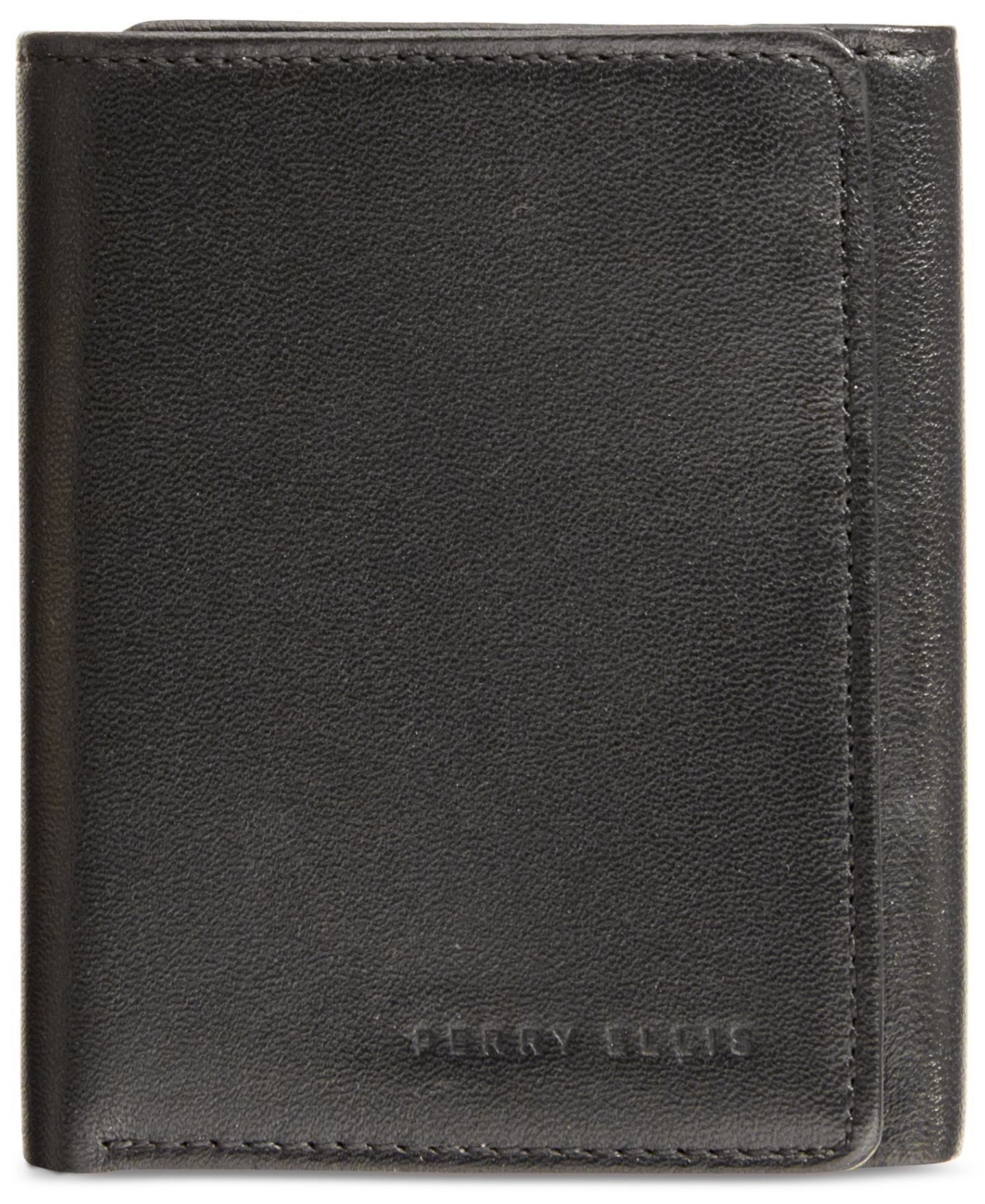 Мужской кошелёк Perry Ellis Portfolio Perry Ellis Leather Trifold Wallet Collection, цвет: Коричневый — фото 1