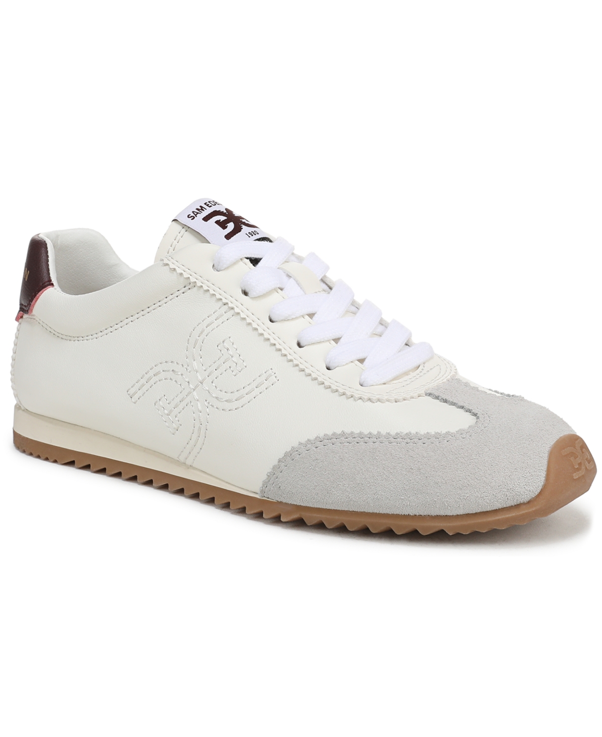 Women's Isella 2 Lace-Up Sneakers - Optic White, Plum Wine
