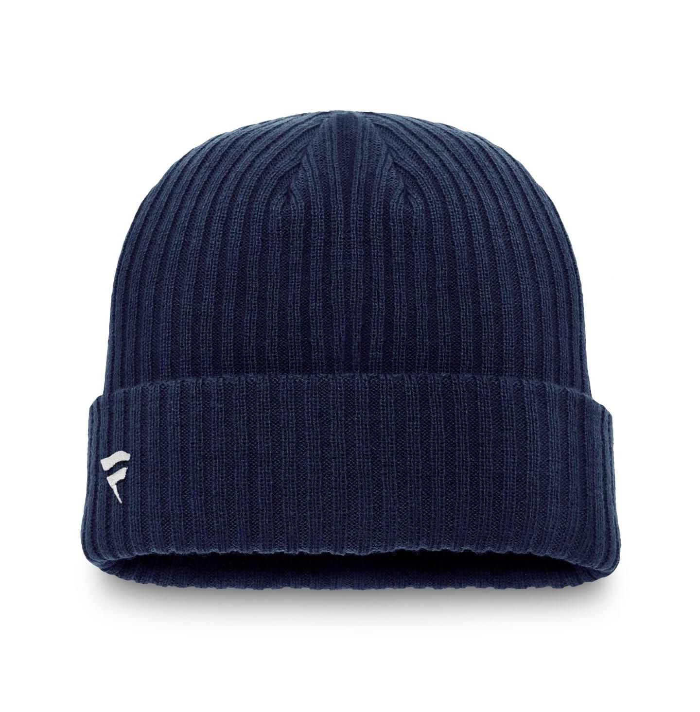 Мужская шапка Fanatics Navy Winnipeg Jets Component Cuffed Knit Hat — фото 2
