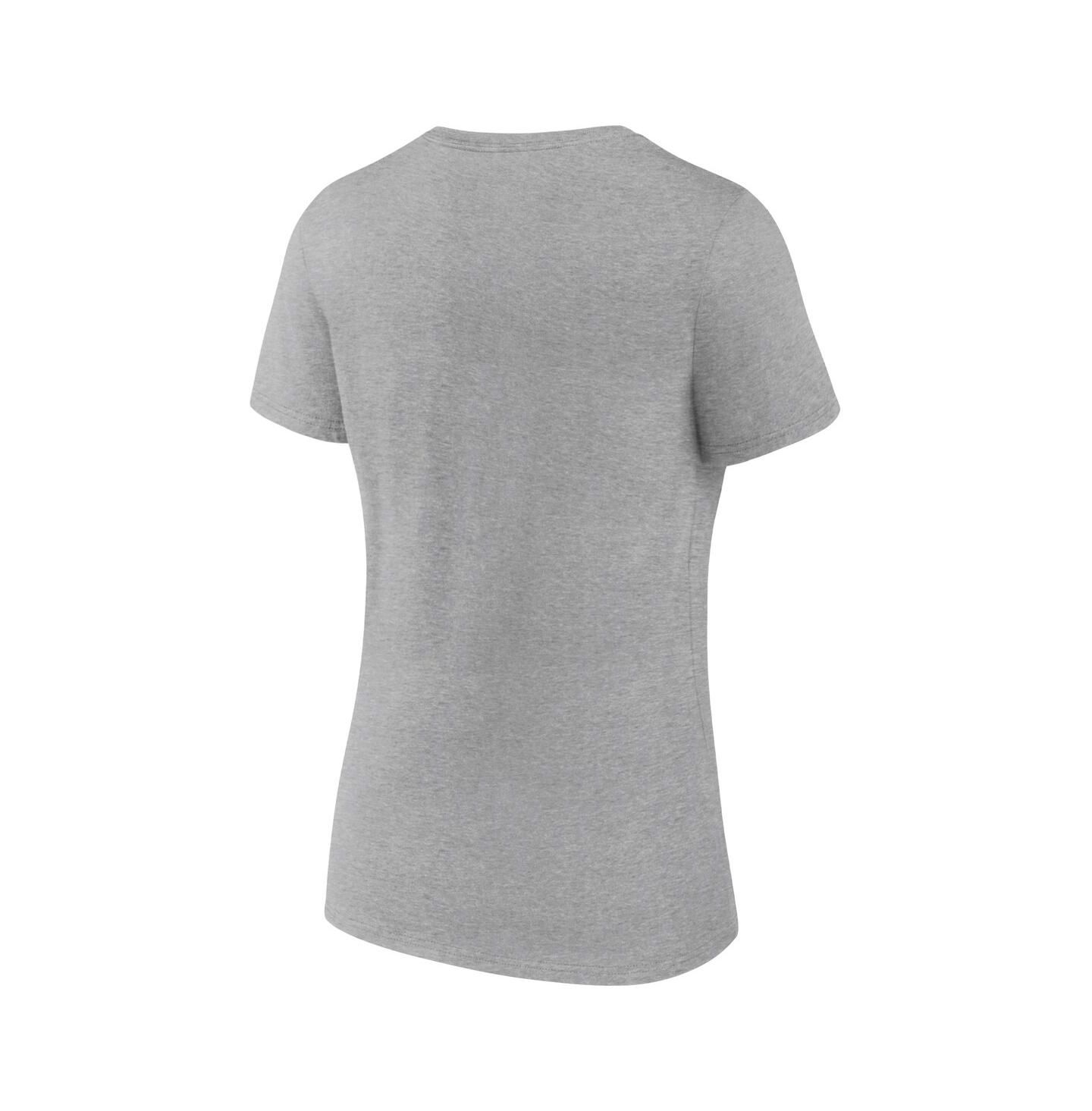Женская футболка Fanatics Steel Sporting Kansas City Logo V-Neck — фото 3