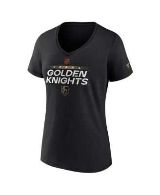 Women's Black Vegas Golden Knights Confidential Program V-Neck T-Shirt