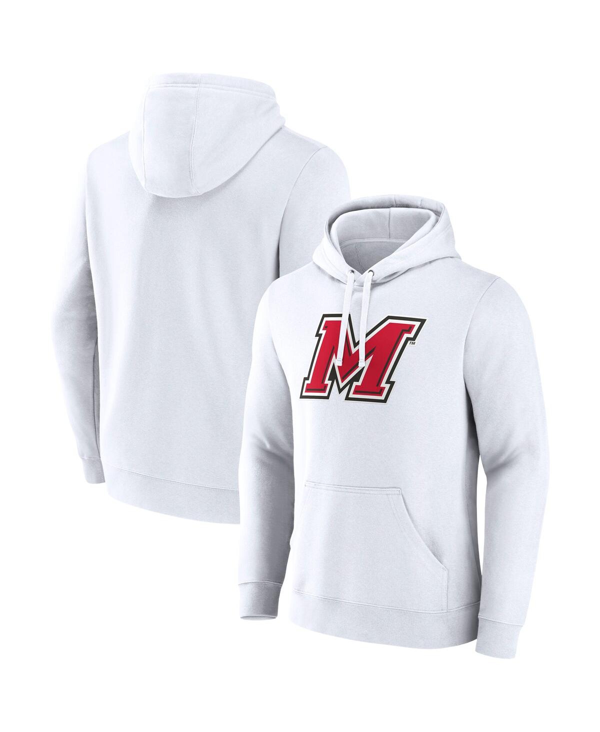 Fanatics Men's White Marist Red Foxes Primary Logo Pullover Hoodie In White