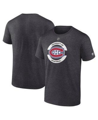 Fanatics - Men's Heather Charcoal Montreal Canadiens Authentic Pro Core Secondary T-Shirt