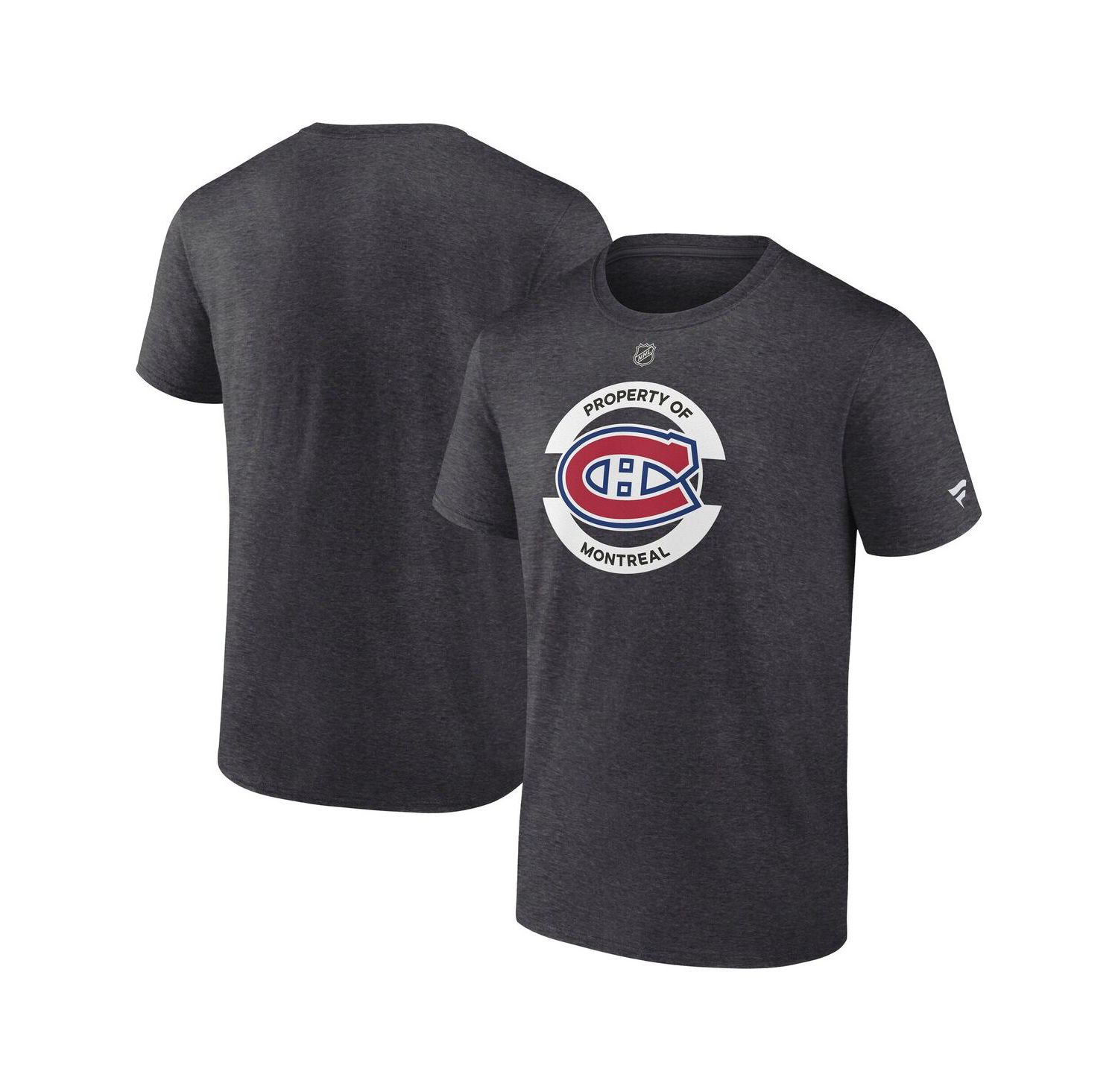 Men's Heather Charcoal Montreal Canadiens Authentic Pro Core Secondary T-Shirt