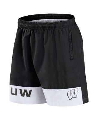Men's Black Wisconsin Badgers Elements Intensity Woven Shorts