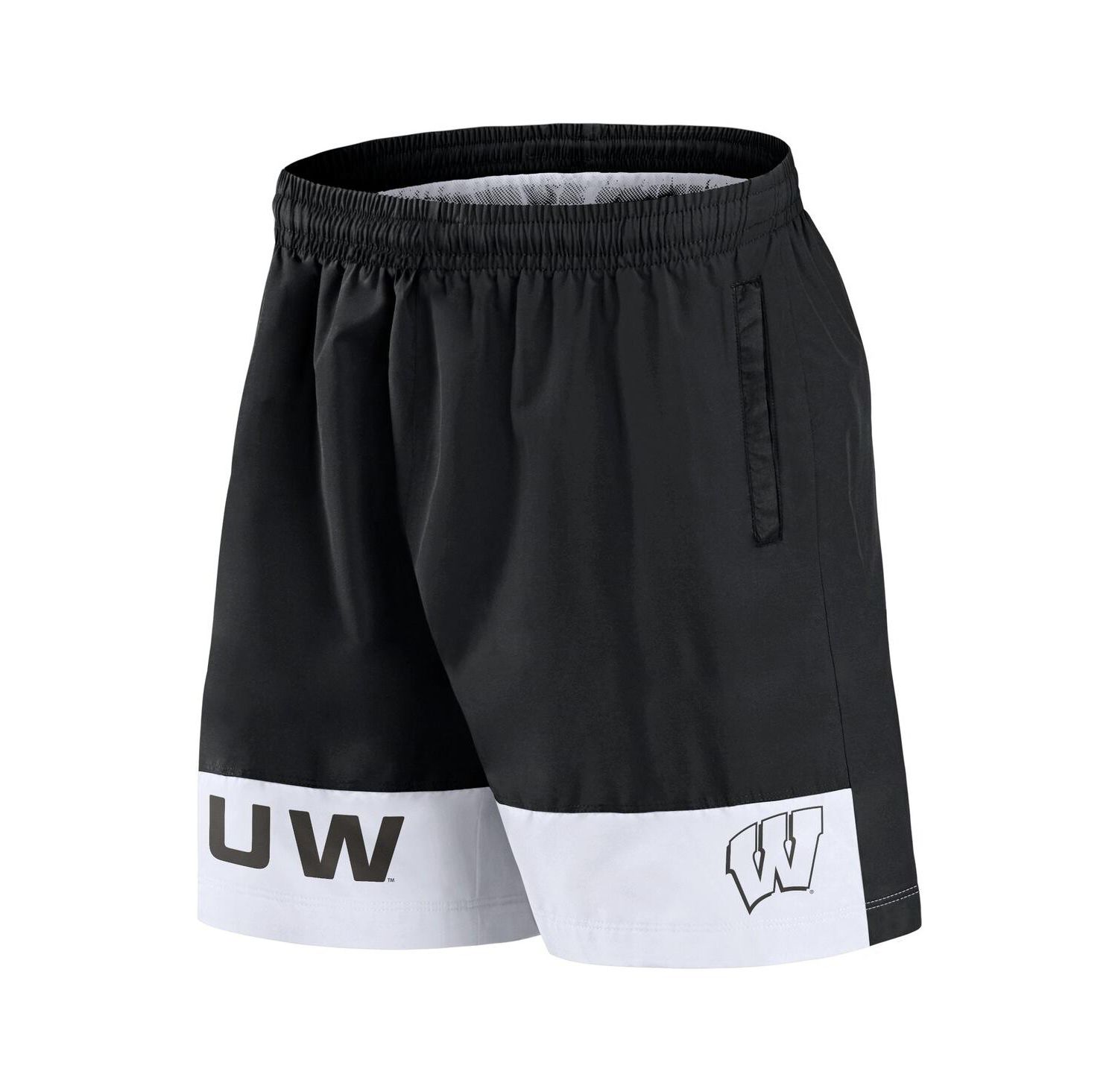 Men's Black Wisconsin Badgers Elements Intensity Woven Shorts