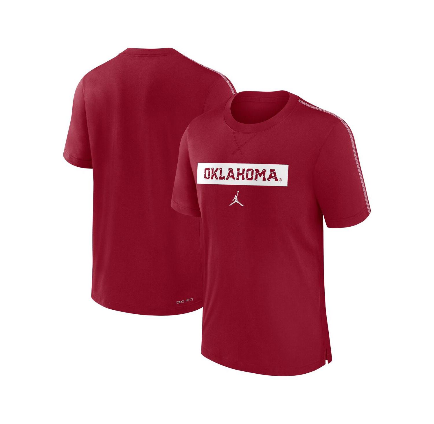 Men's Crimson Oklahoma Sooners 2024 Sideline Player Performance Tri-Blend T-Shirt