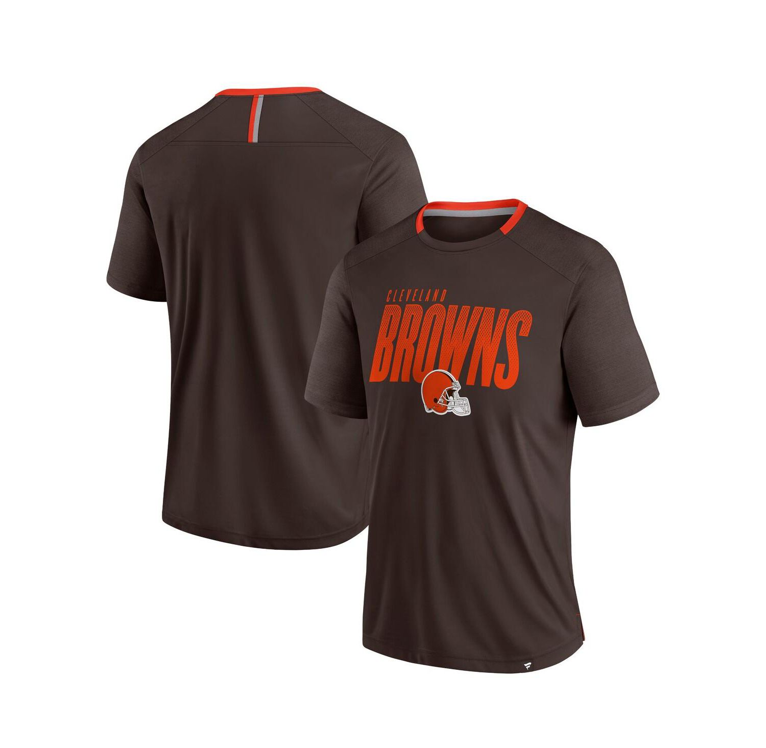 Men's Brown Cleveland Browns Defender Fade Slant T-Shirt