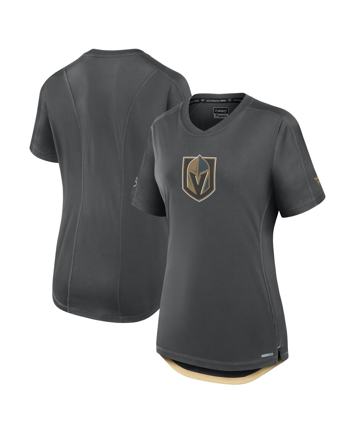 Women's Gray Vegas Golden Knights Authentic Pro Rink Tech T-Shirt - Gray