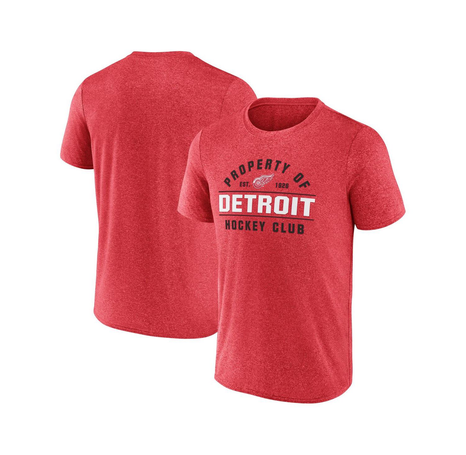 Men's Heather Red Detroit Red Wings Property of T-Shirt