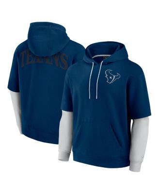 Fanatics - Men's and Women's Navy Houston Texans Sleek Elements Pullover Hoodie