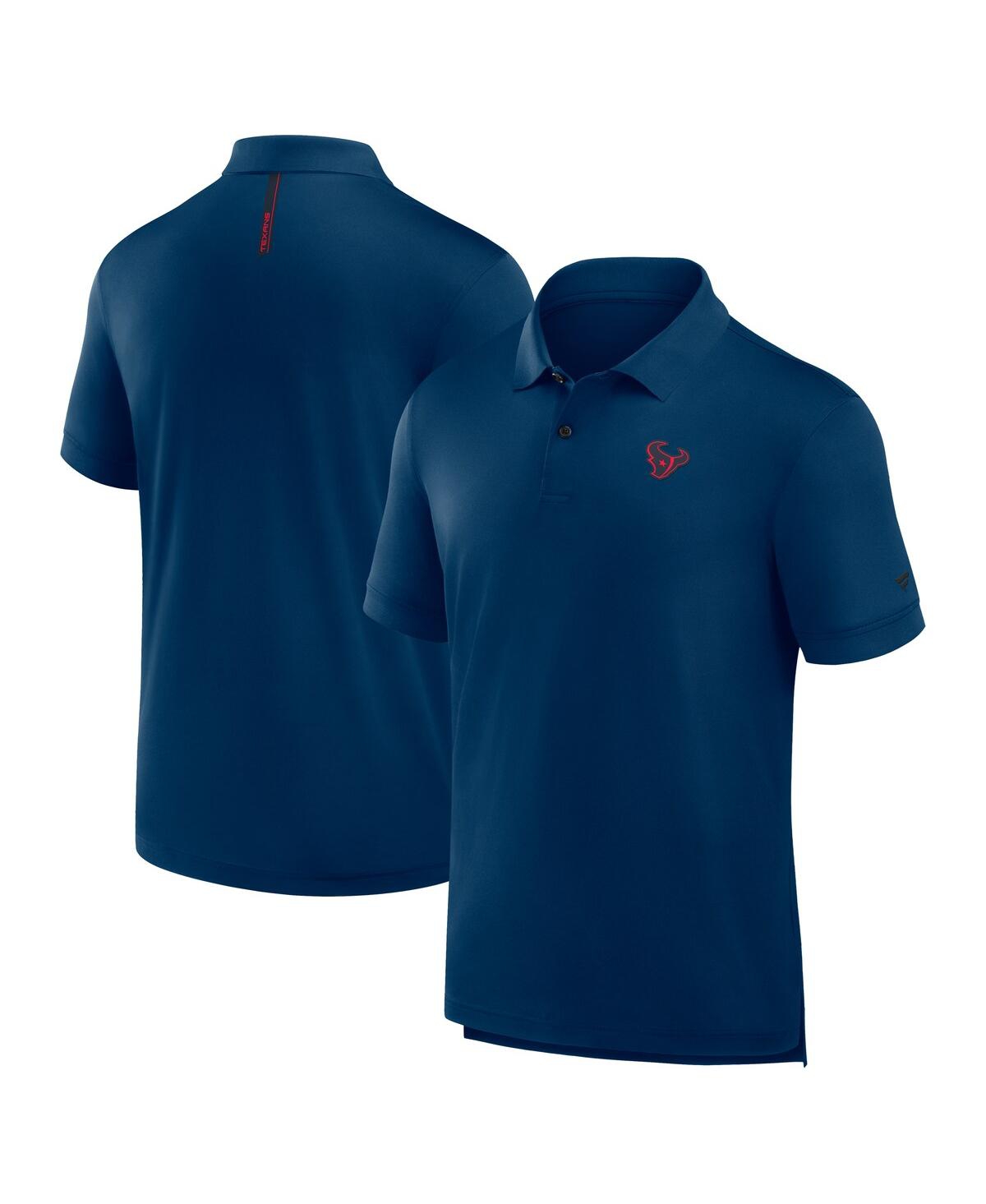 Men's Navy Houston Texans Front Office Move Mono Polo Shirt - Navy