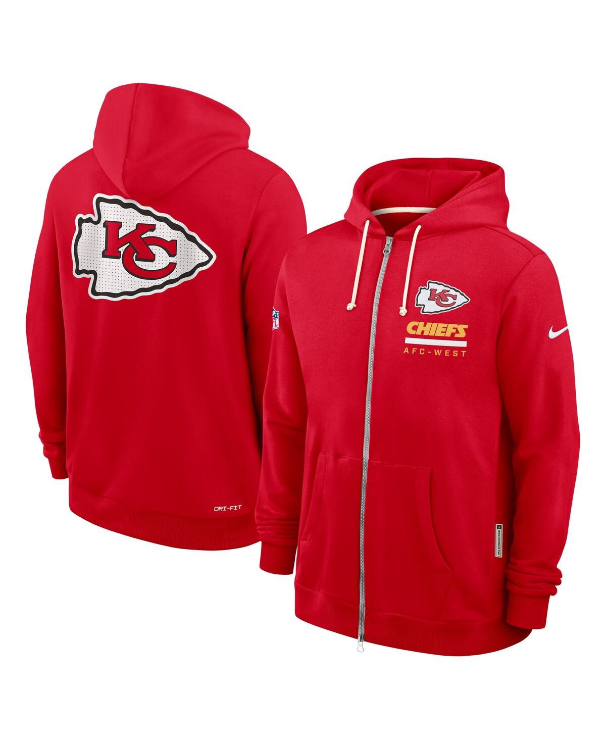 Nike Red Kansas City Chiefs Sideline Standard Issue Utility Player Dri-fit Full-zip Hoodie In Red