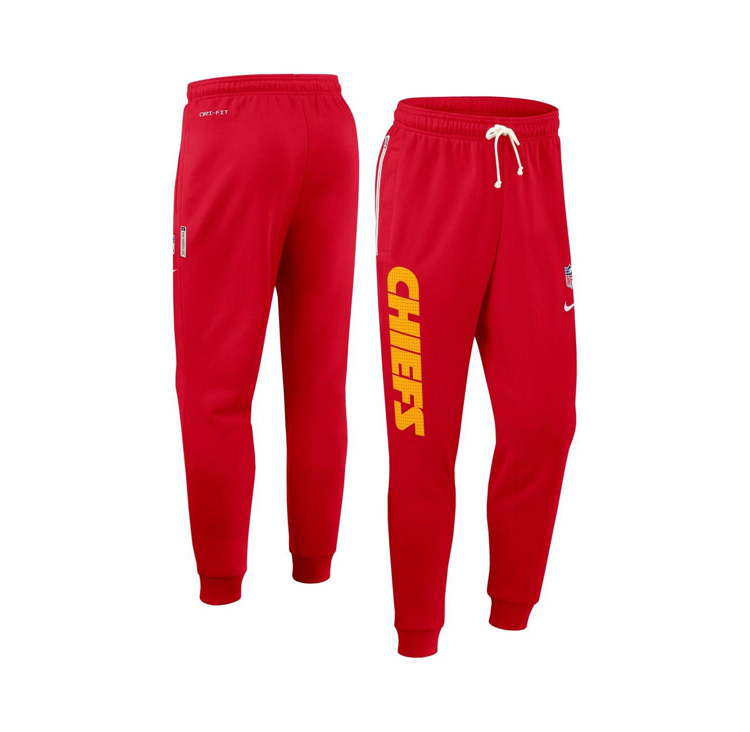 Men's Red Kansas City Chiefs Sideline Ground Game Performance Taper Pants