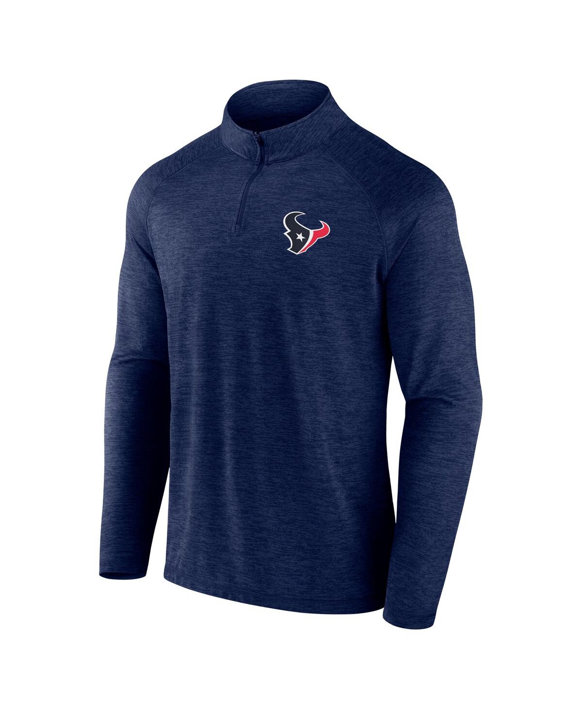 Fanatics Men's Navy Houston Texans Head-to-head Raglan Quarter-zip Jacket In Blue