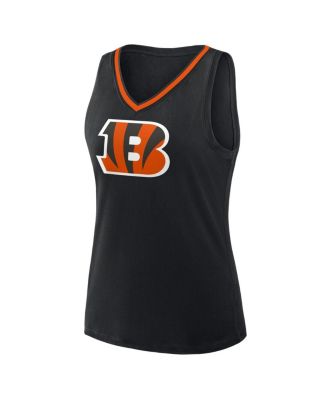 Women's Black Cincinnati Bengals Stellar Win V-Neck Tank Top