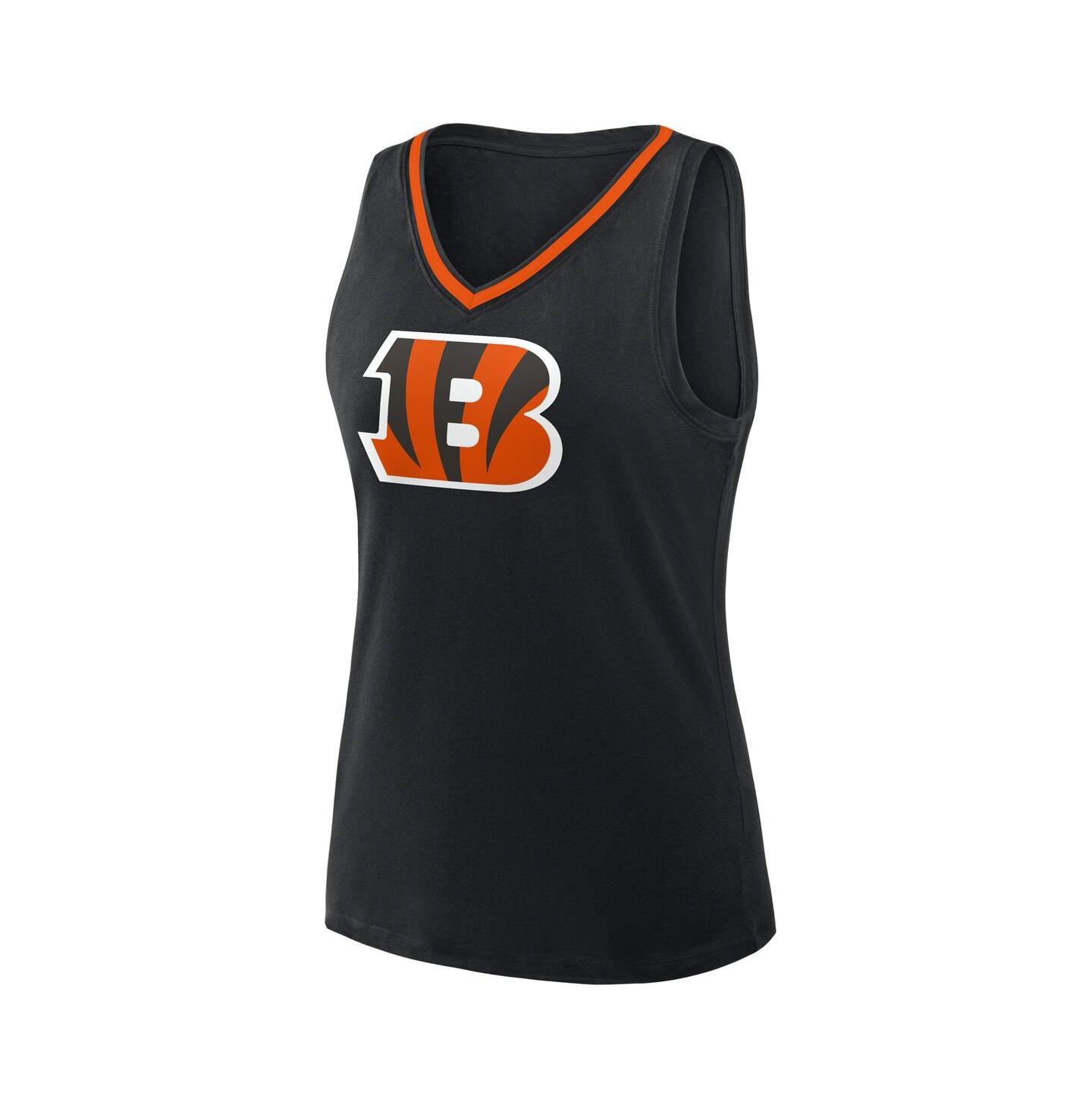Женский топ Logo Athletic Black Cincinnati Bengals Stellar Win V-Neck — фото 2