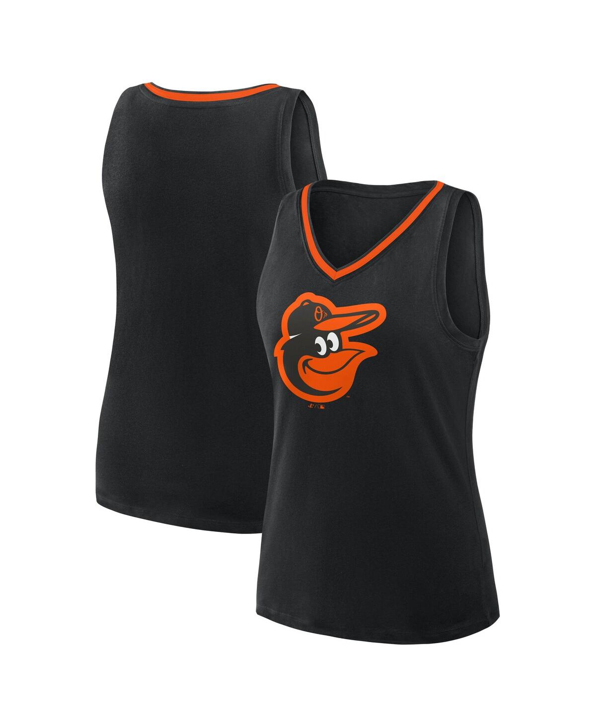 Women's Black Baltimore Orioles Stellar Win V-Neck Tank Top - Black