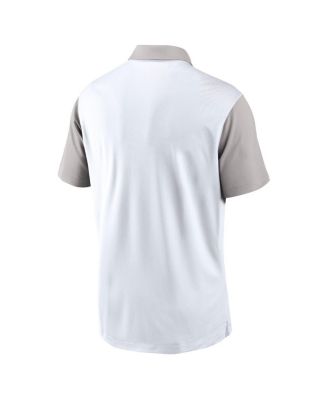 Men's White/Gray Penn State Nittany Lions Athletic Prep Legacy Logo Vapor Performance Polo Shirt