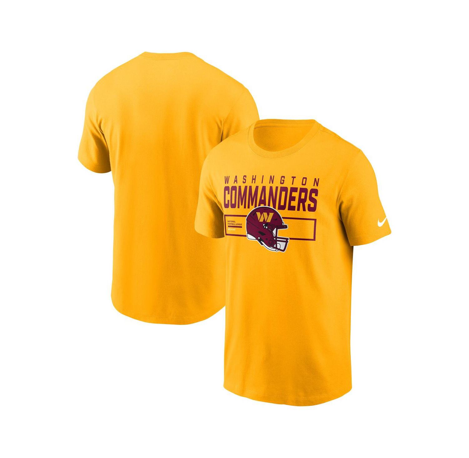 Men's Gold Washington Commanders Primetime Helmet Essential T-Shirt