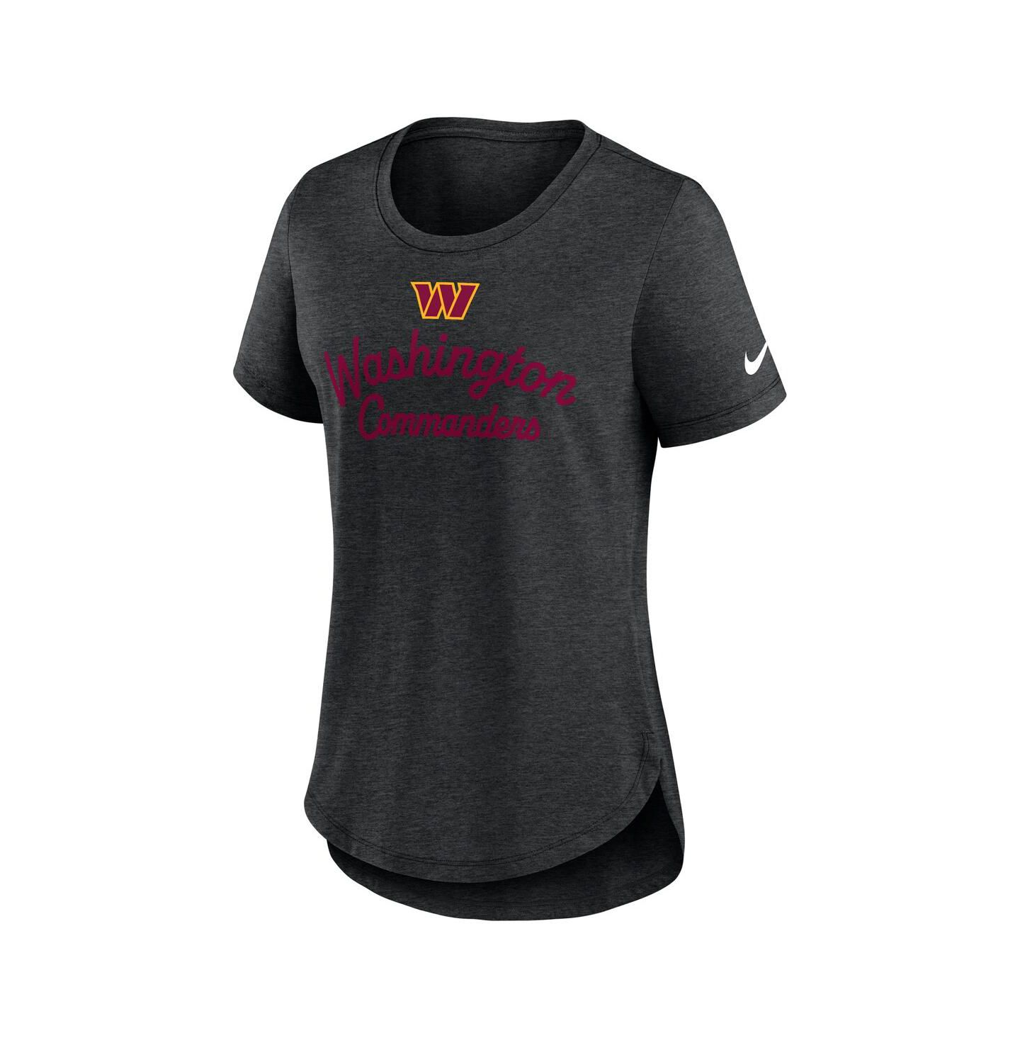Женская футболка Nike Black Washington Commanders Script Tri-Blend — фото 2