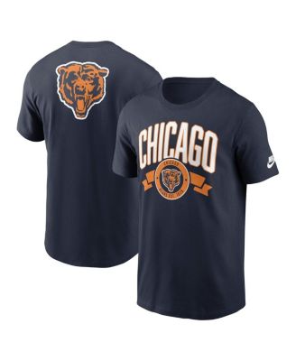 Nike - Men's Navy Chicago Bears Rewind Front and Back Hit Essential T-Shirt