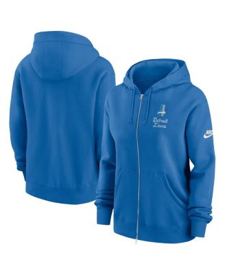 Nike - Women's Blue Detroit Lions Phoenix Rewind Full-Zip Hoodie