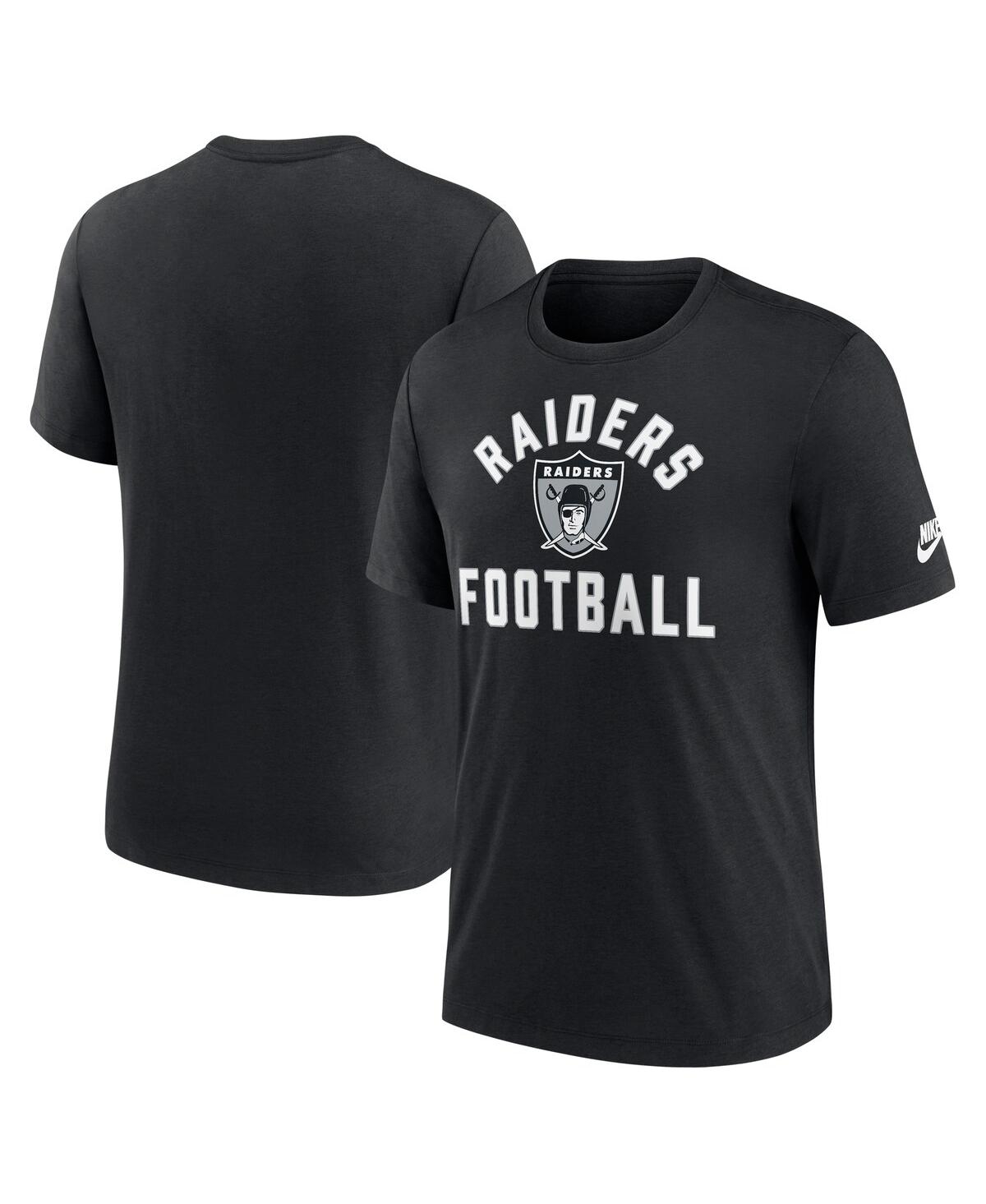 Nike Black Las Vegas Raiders Favorable Timeline Tri-blend T-shirt In Black