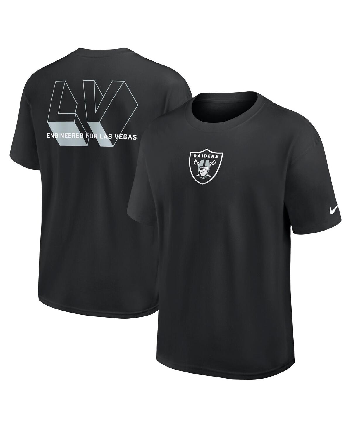 Nike Men's Black Las Vegas Raiders Dominate The Game Essential Max90 T-shirt In Black