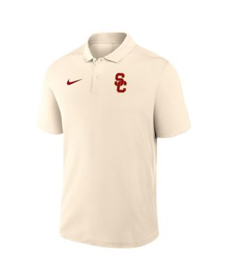 Men's Tan USC Trojans Primary Logo Victory Performance Polo Shirt