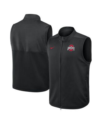 Nike - Men's Black Ohio State Buckeyes Primetime&nbsp;Victory Performance Full-Zip Vest