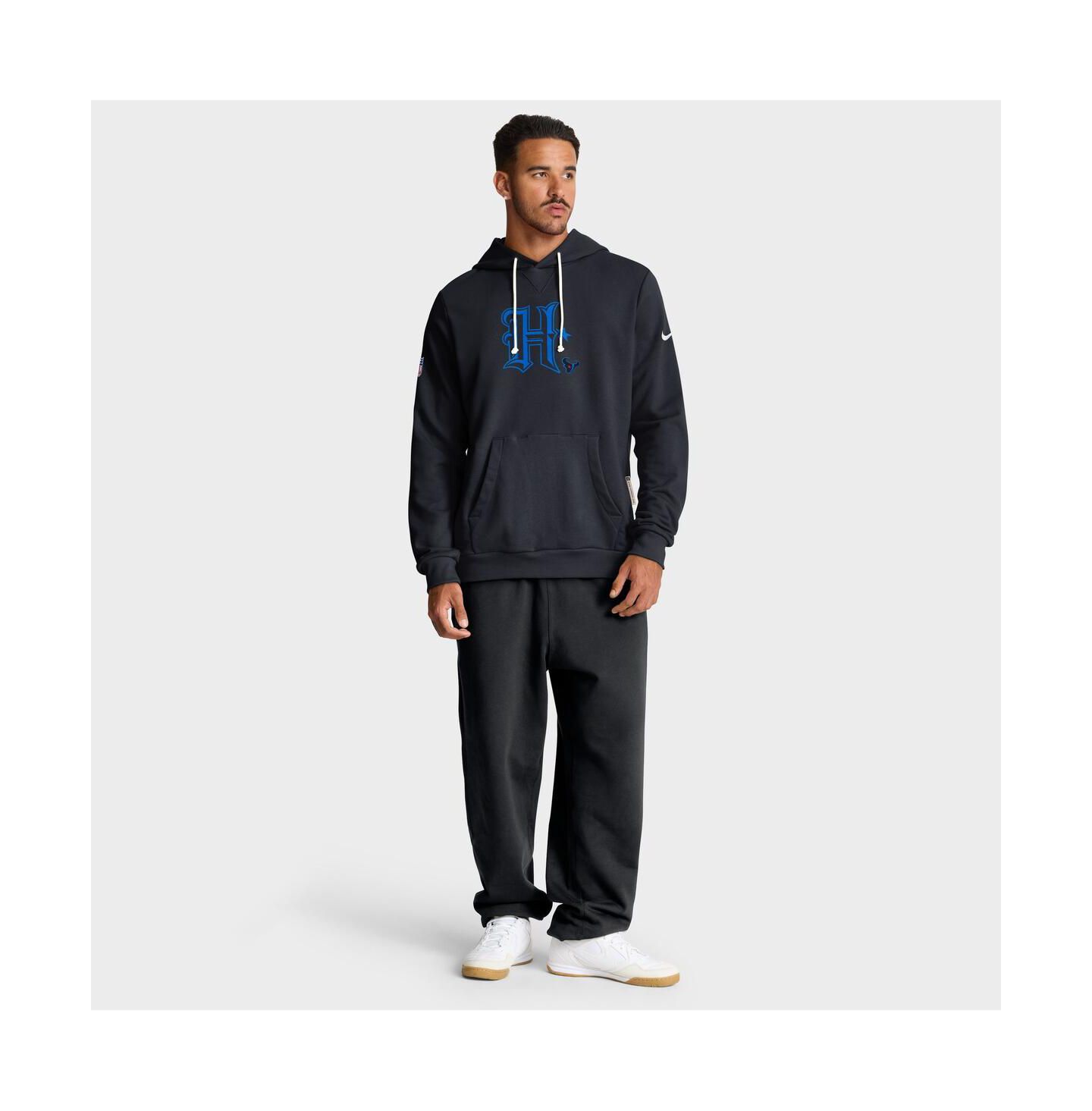 Мужские худи Nike Navy Houston Texans Sideline Offensive Set Play Performance Pullover — фото 3