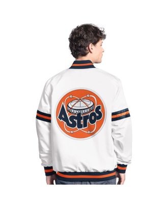 Men's&nbsp;White Houston Astros Cooperstown Scout Full-Snap Varsity Jacket