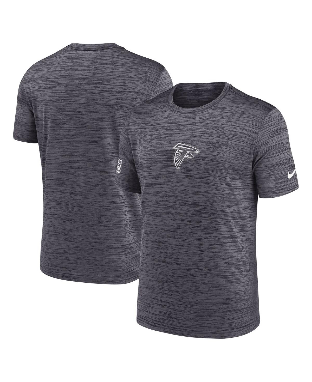 Nike Men's Black Atlanta Falcons Sideline Velocity Performance T-shirt In Gray