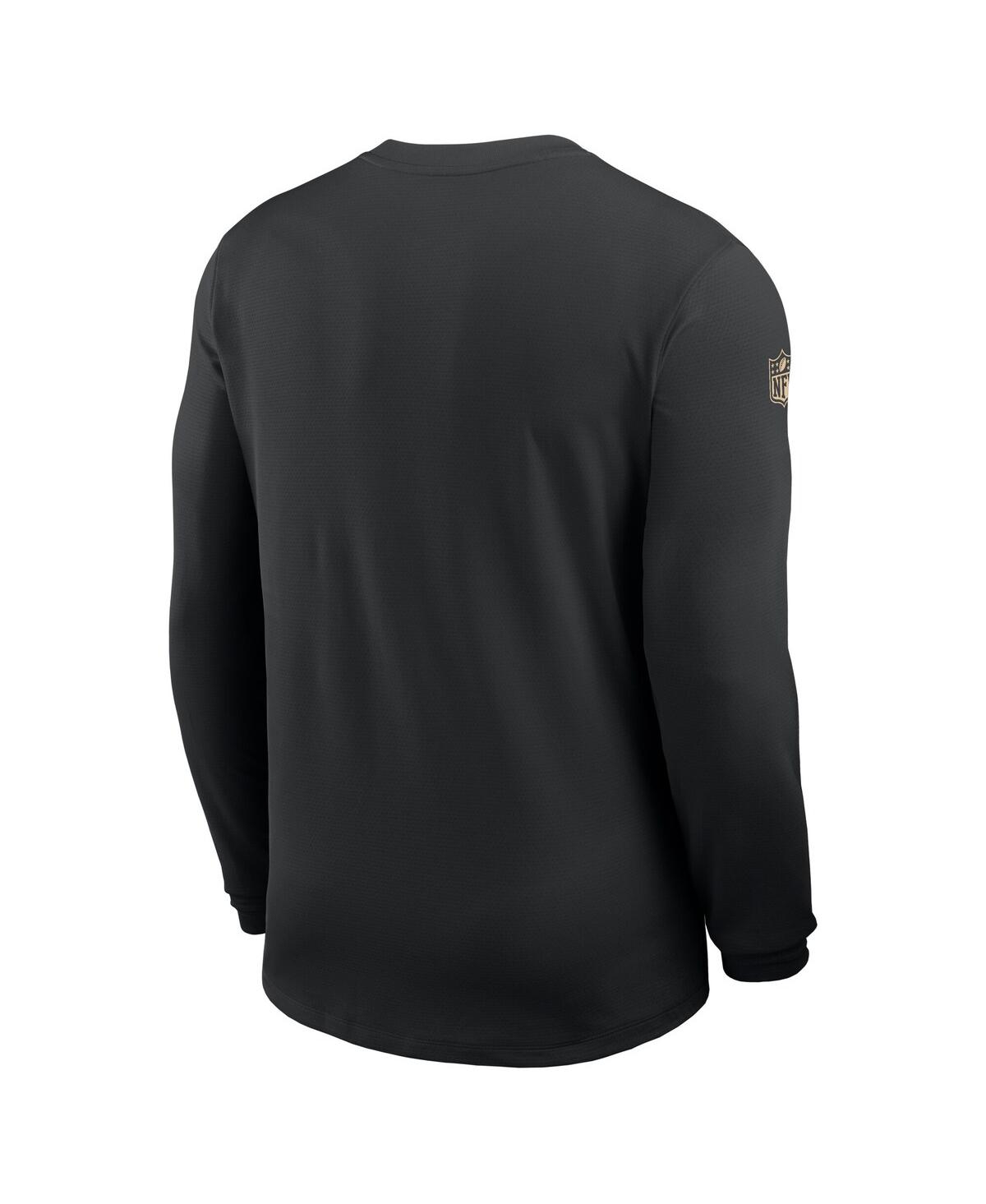 Nike New Orleans Saints Sideline Coach  Men's Dri-fit Nfl Long-sleeve Top In Black