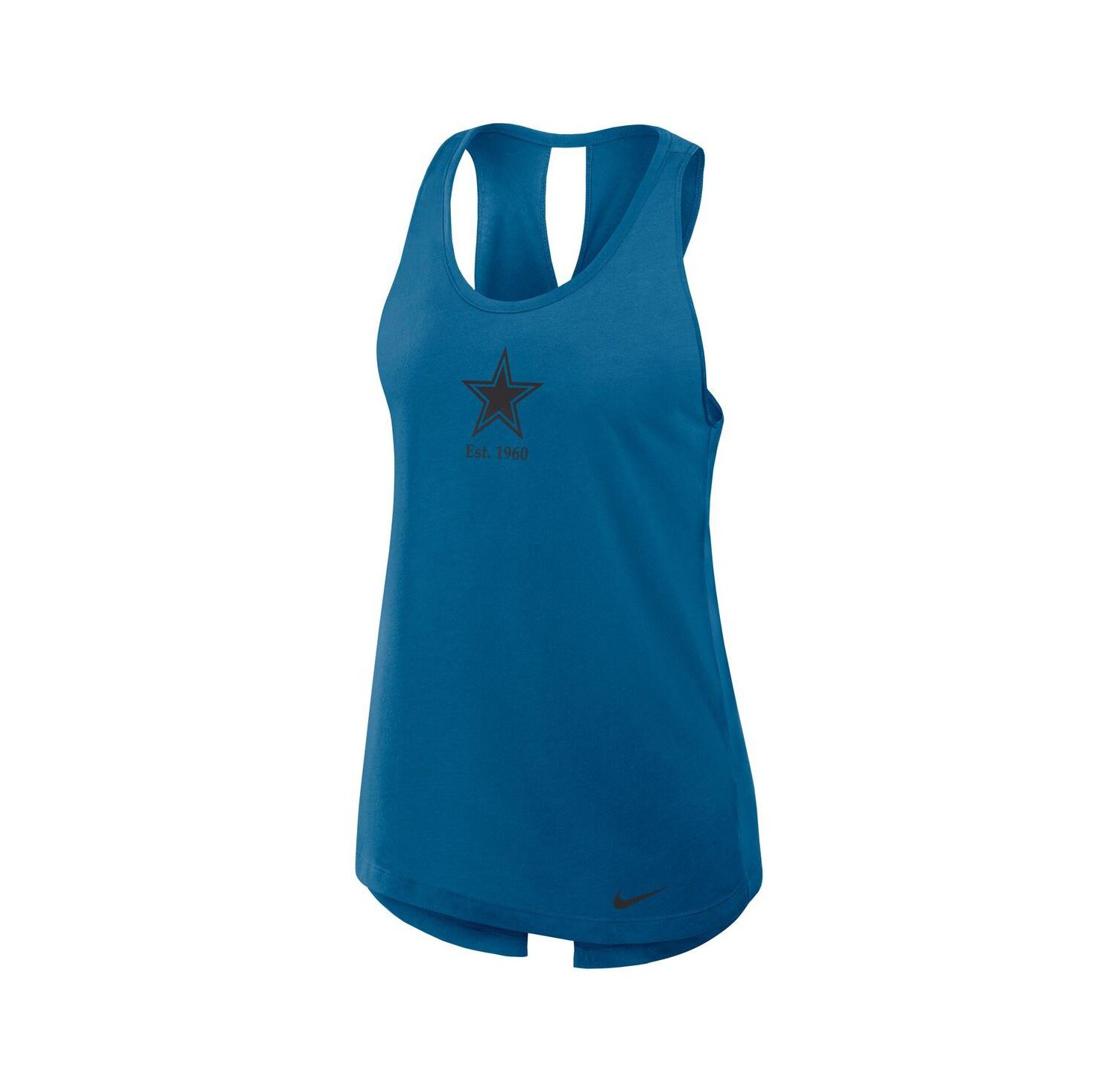 Women's Navy Dallas Cowboys Glory Crisscross Performance Tank Top