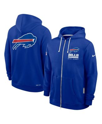 Men's Royal Buffalo Bills Sideline Utility Player Performance Full-Zip Hoodie