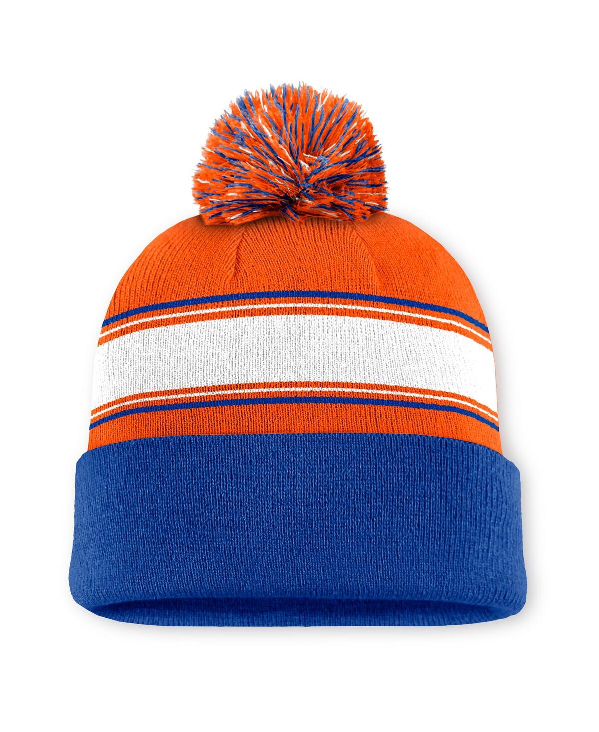 Top Of The World Men's Orange/royal Florida Gators Ambient Cuffed With Pom Knit Hat In Multi