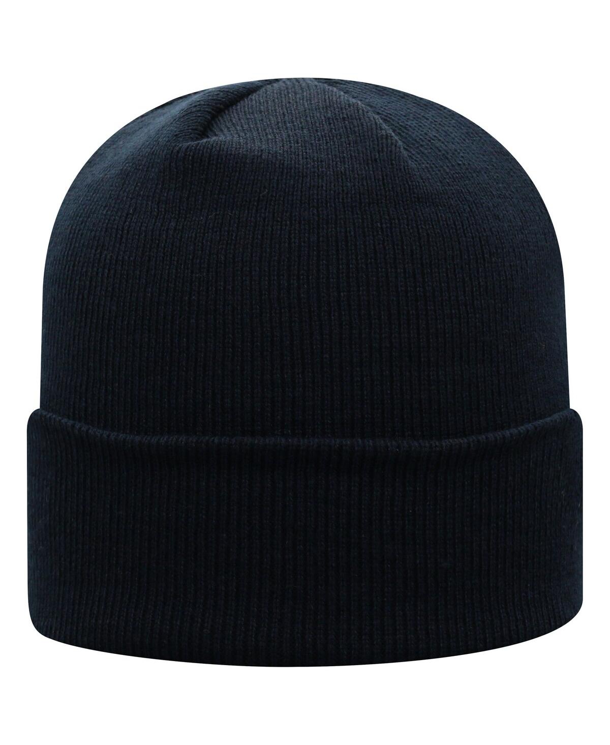 Top Of The World Men's Navy West Virginia Mountaineers Logo Cuffed Knit Hat In Blue