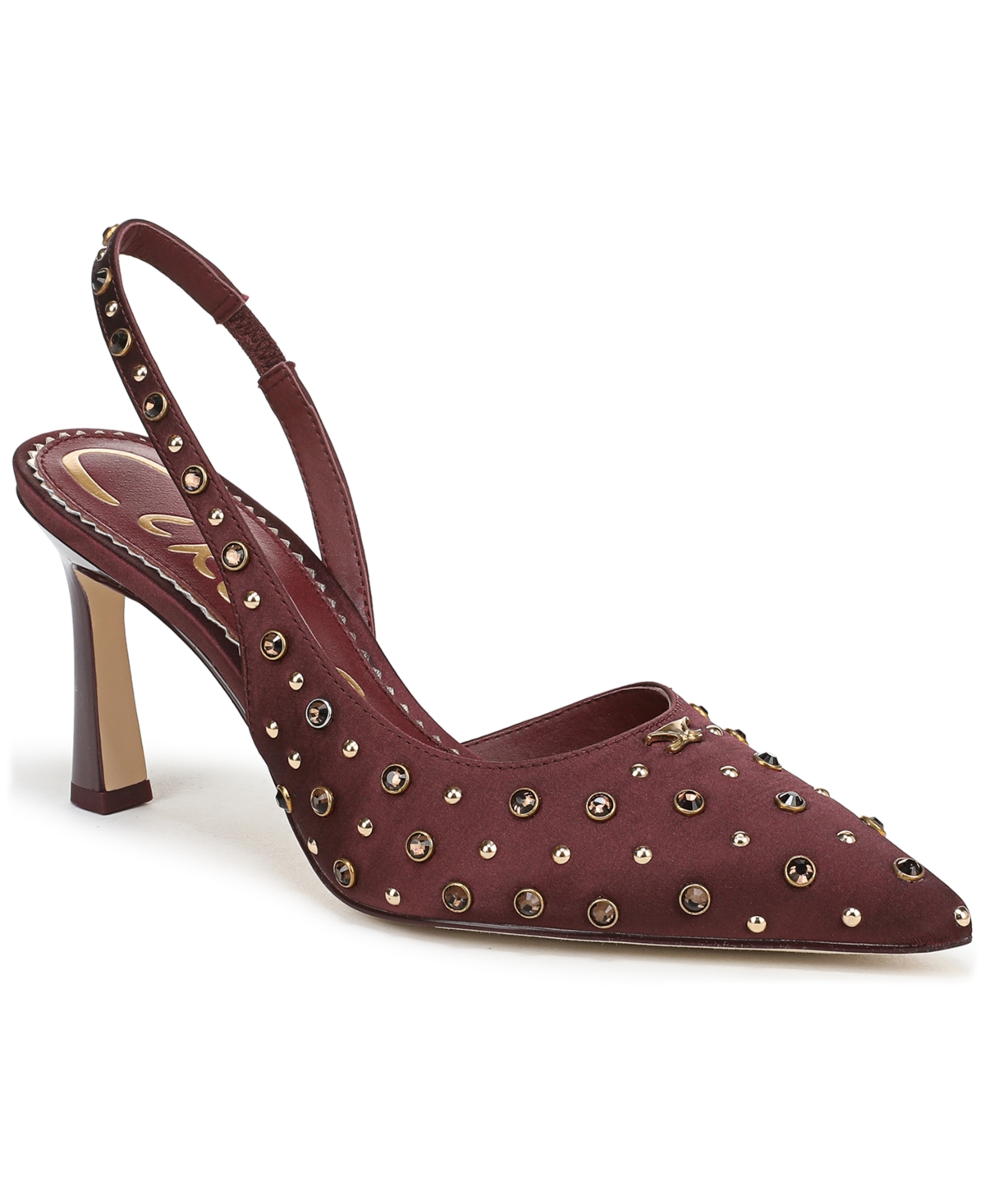 Circus Ny By Sam Edelman Tallie Pointed Toe Slingback Pump In Burgundy