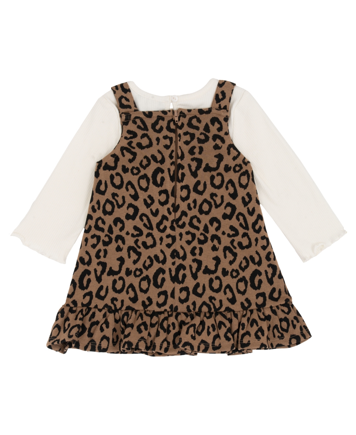 Rare Editions Baby Girls 2-piece Cheetah Print Jumper Bodysuit Set In Brown