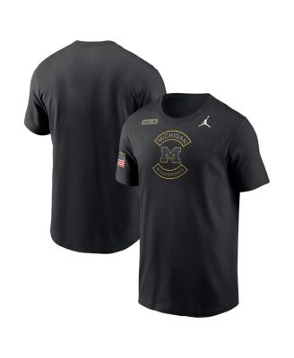 Nike - Men's Black Michigan Wolverines 2025 Military Appreciation Performance T-Shirt