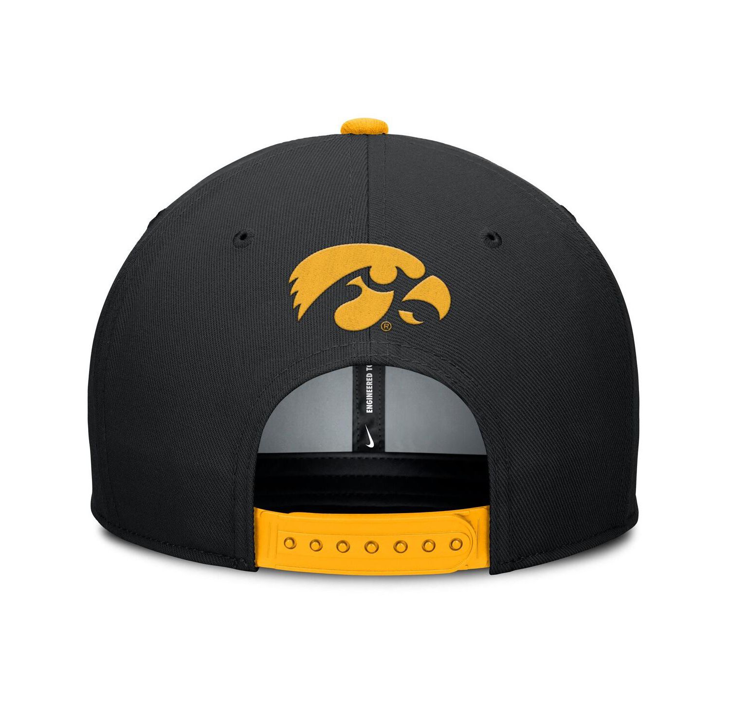 Men's Black/Gold Iowa Hawkeyes 2025 Sideline Campus Pro Local Snapback Hat